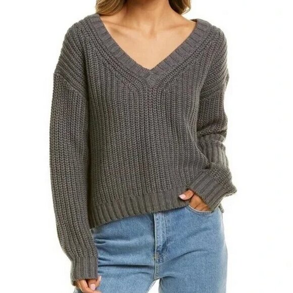 ATM Anthony Thomas Melillo X Revolve Cashmere Cotton Chunky V Neck Sweat… - Picture 1 of 9